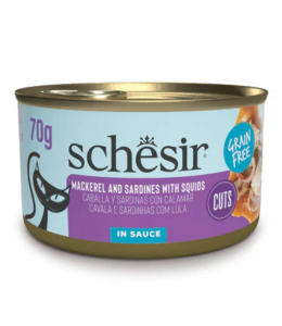 Schesir Grill Wholefood Cat Can Macarel And Sardineswith Squid 70g